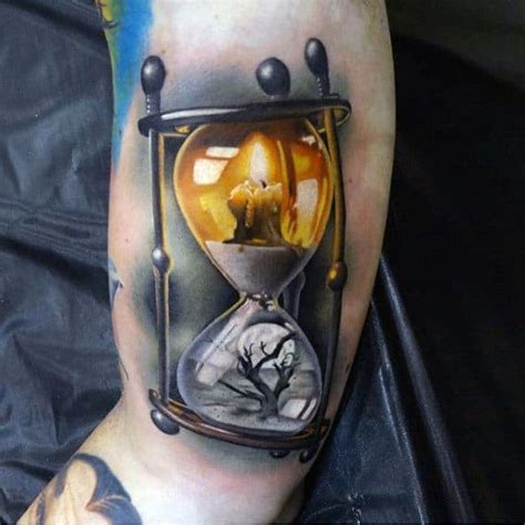 hourglass tattoos for men